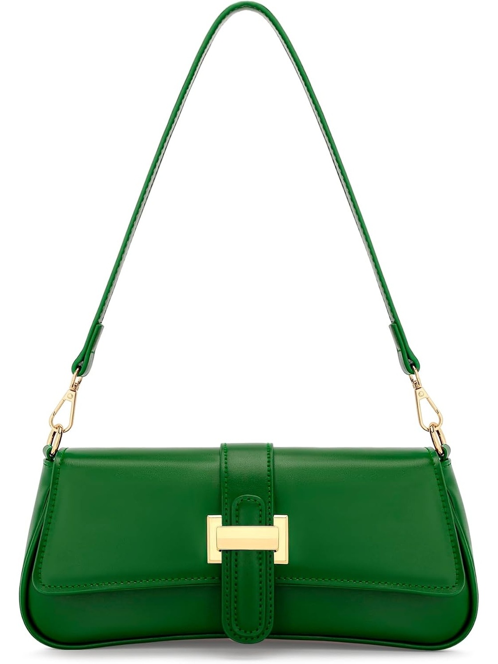 〽️ Women's Green Vegan Leather Small Hobo Mini Clutch Purses Crossbody Bag